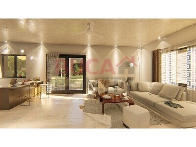 Fotorealistický render obývacího pokoje dle skutečných rozměrů